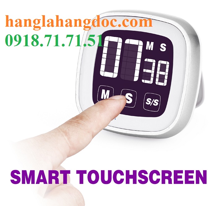 Đồng hồ nhà bếp LCD cảm ứng 2 in 1 (smart touch screen) version 6