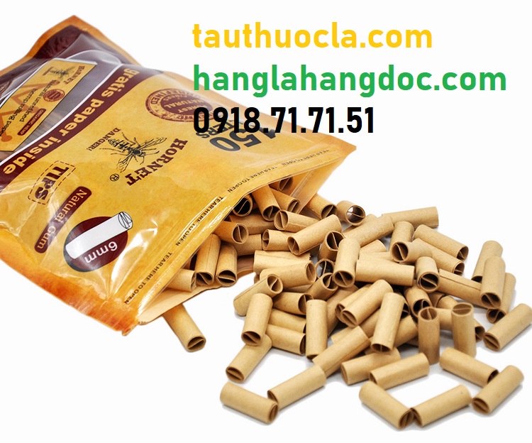 Đầu lọc giấy tự nhiên 6mm Hornet cho thuốc lá sợi cuốn tay (150 cái)