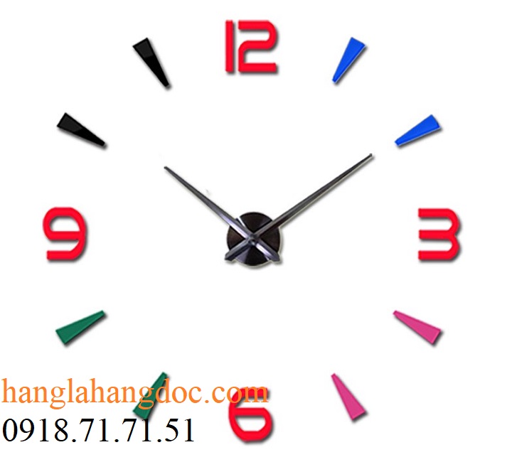 Đồng hồ treo tường cỡ lớn tự dán (DIY Sticker Clock) version 7