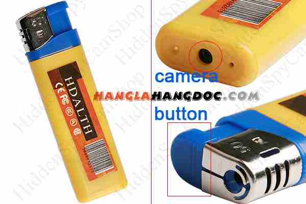 Bật lửa camera cảm biến âm thanh tự động ghi hình