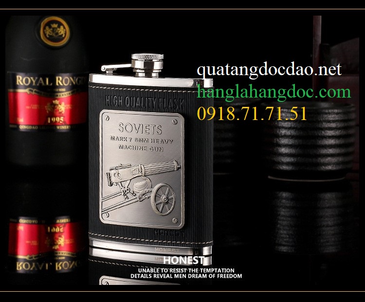 Bình tông inox đựng rượu (hip flask) cổ điển các loại