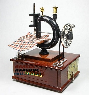 Hộp nhạc máy khâu lên dây cót (Sewing machine music box)