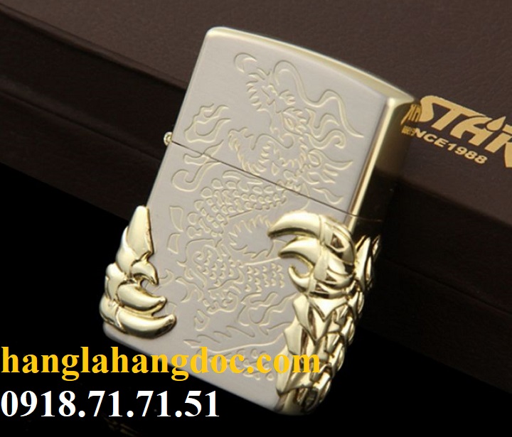 Hộp quẹt Zippo Star móng rồng khắc nổi