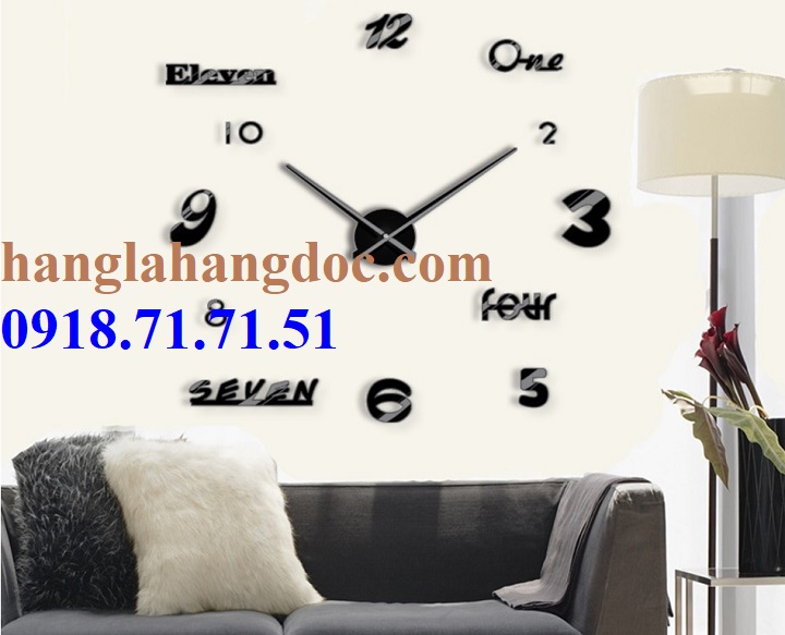 DIY Clock 360 độ version 6 dán tường tự tạo phong cách (cỡ đại)