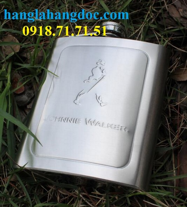 Bình rượu bỏ túi inox 7oz logo Johnnie Walker (207ml)