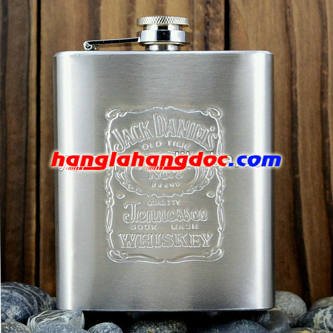 Bình bi-đông mini Hip Flask 7 ounce, Jack Daniels logo (207ml)