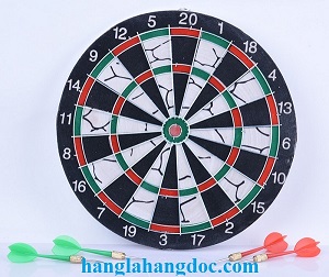 Bảng phi tiêu nhỏ 2 mặt gỗ 12 inches (đk 30cm, dày 1cm)