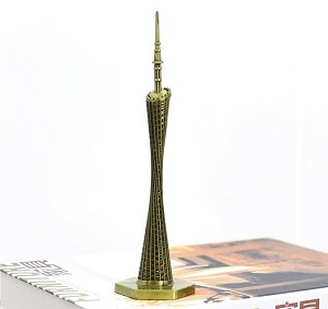 Tháp Canton tower thu nhỏ cao 30cm, bằng kim loại