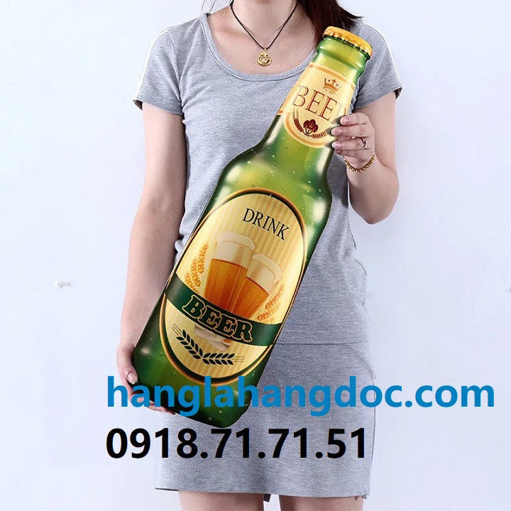 Mô hình chai bia Heneiken, beer cao 61cm trang trí quán bar độc đáo