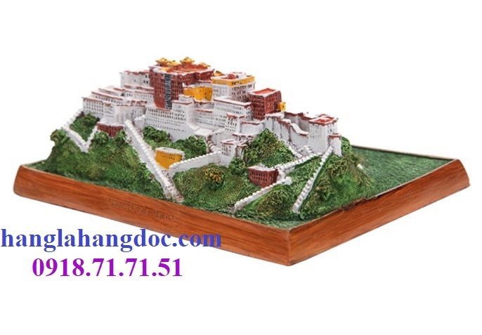 Mô hình 3D thu nhỏ cung điện Potala (nhựa thông), Tây Tạng
