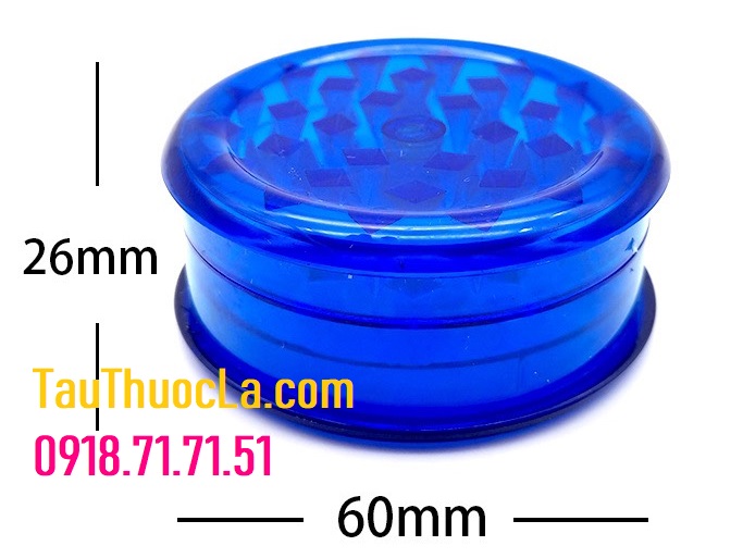 Cối xay thuốc lá bằng nhựa 2 tầng, đường kính 6cm