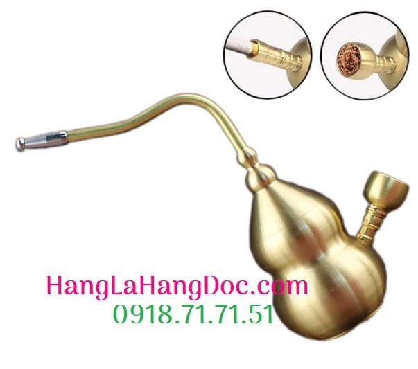 Tẩu nước đồng hồ lô CW-702 (cỡ trung) 4 in 1 cả điếu và sợi