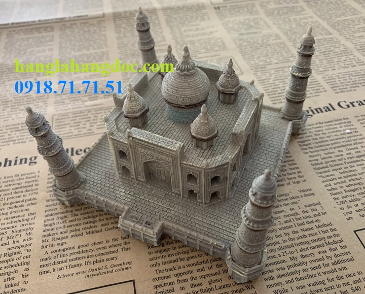 Đền Taj Mahal thu nhỏ bằng nhựa thông (127x127x78mm)