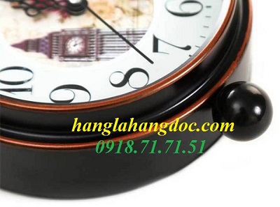 Đồng hồ để bàn mặt tròn vintage SR6B (có báo thức)