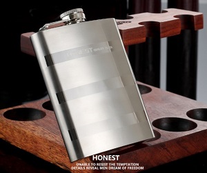 Bình inox Honest 8oz kẻ sọc (240ml) cá tính