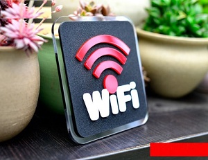 Miếng dán mica 3D dấu hiệu Wifi công cộng 