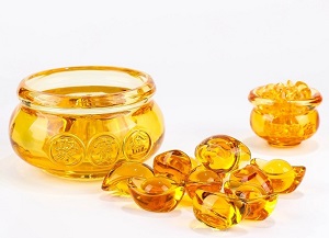 Combo hũ vàng bát tụ bảo tồn (5cm) & 01 thỏi vàng (4cm) chiêu tài lộc