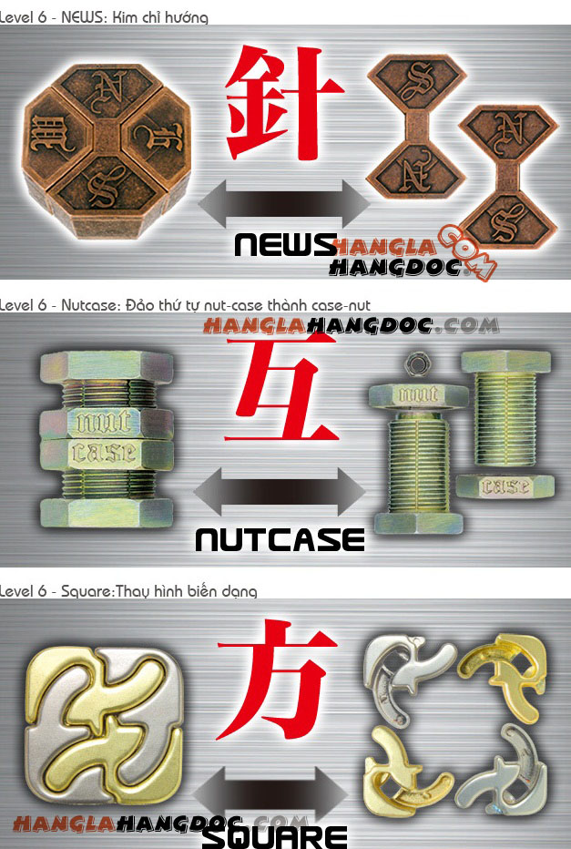 Hanayama cast puzzle Nhật Bản, giải mã gỗ, mật mã sắt dạng thanh... - 21
