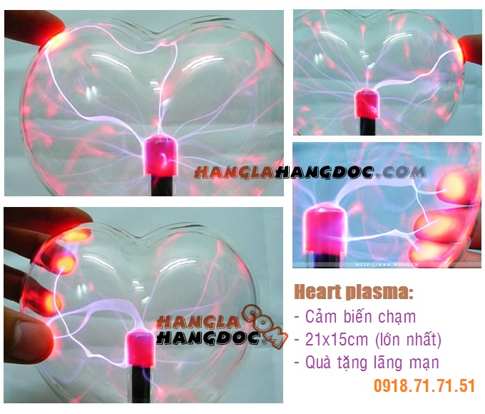 Plasma ball giá rẻ, quả cầu ma thuật cảm biến âm thanh, đèn plasma trái tim lớn - 1