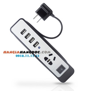 Ổ điện: 04 cổng USB, 01 ổ cắm đa năng