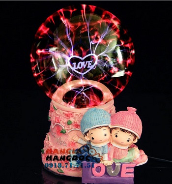 Plasma ball đôi tình nhân Love lãng mạn (4 inches)