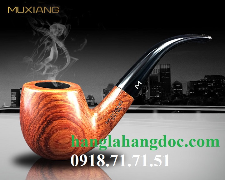 Tẩu Sherlock Holmes gỗ cẩm lai đỏ CL-201 vân gỗ dọc