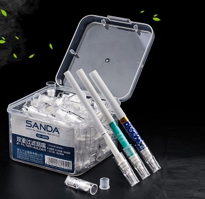 Đầu lọc khói thuốc lá Sanda SD 8205, dùng cho 03 cỡ điếu: lớn, trung, nhỏ (100 đầu lọc/hộp)
