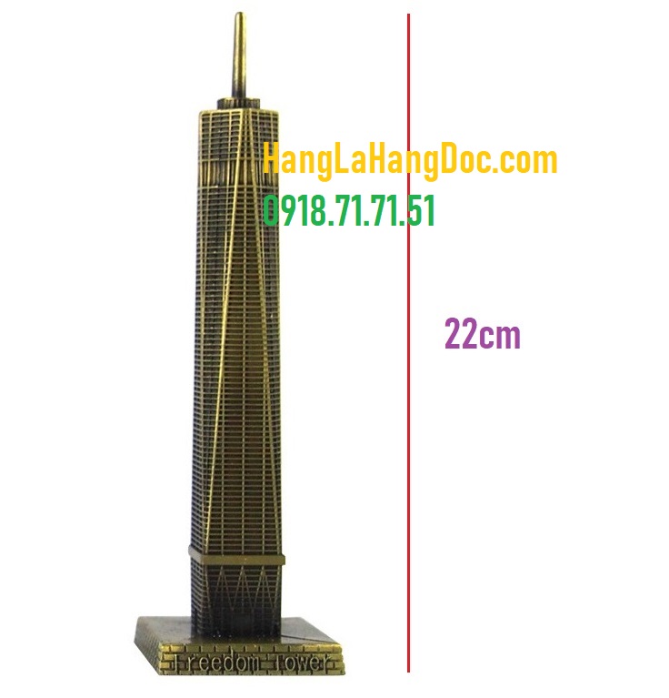 Mô hình kim loại tòa tháp Freedom Tower cao 22cm