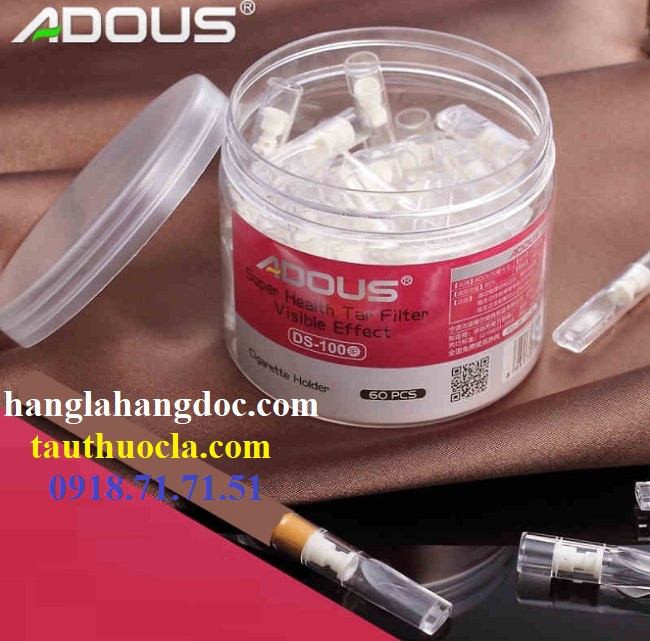 Tẩu lọc khói thuốc lá Adous DS-100 cho điếu lớn (60 đầu/ hộp)