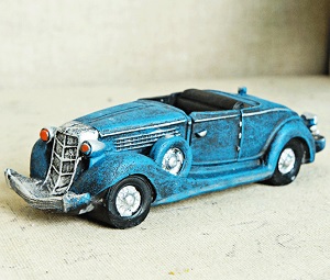 Mô hình xe ô tô giả cổ, trang trí vintage decor độc đáo (14x5x3cm)