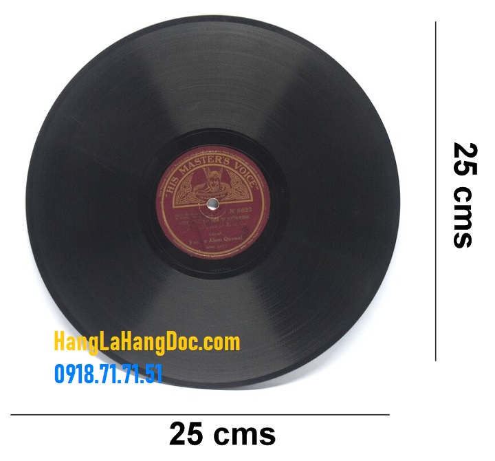 Mô hình đĩa than vinyl 25cm tráng trí retro