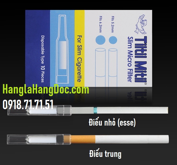 Tẩu lọc Nhật Bản Tiltil Mitil 2 in 1 hút điếu trung và nhỏ (esse)