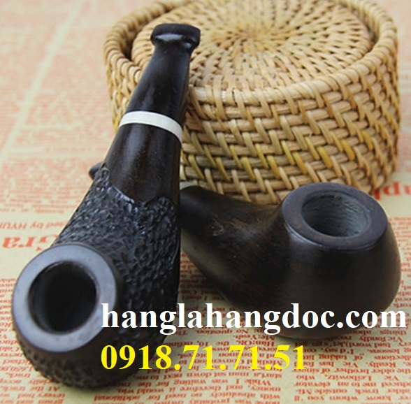 Tẩu pipe gỗ mun toàn thân MU-20CG kiểu cựa gà trẻ trung