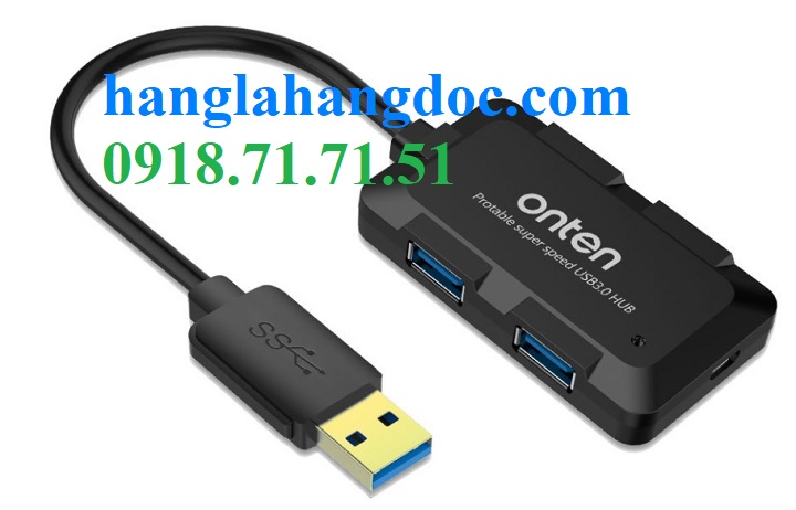 Bộ chia 4 cổng usb 3.0 Onten chính hãng 5Gbps (Usb 3.0 hub 4 port)