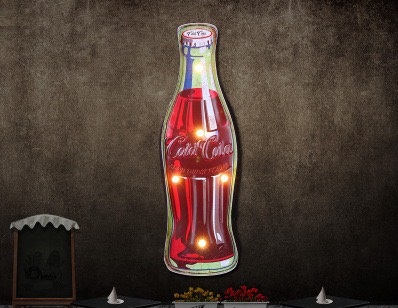 Hộp đèn LED vàng hình chai Coca khổng lồ cao 54cm