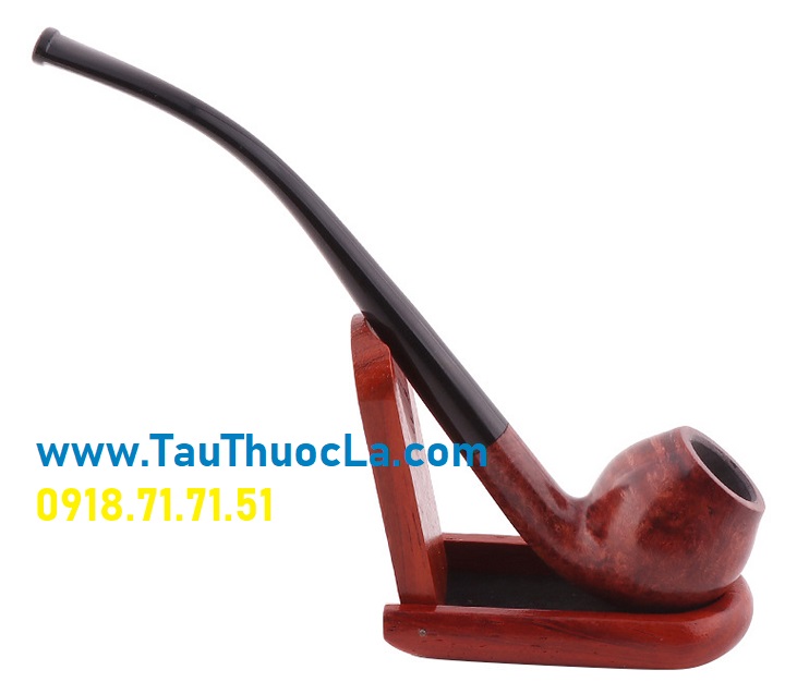 Tẩu gỗ thạch nam FU-8528 kiểu Strawberry cán dài cao cấp