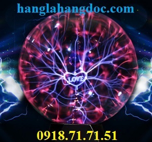 Plasma ball siêu lớn (18cm) trụ điện trái tim L.O.V.E