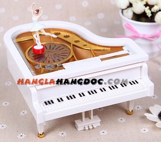 Hộp nhạc piano vũ công ballet, dây cót độc đáo