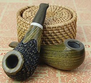 Tẩu hút thuốc lá sợi gỗ đàn hương, kiểu cựa gà độc đáo