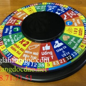 Bàn xoay tay cơ học uống rượu/ bia 16 câu tiếng Việt cỡ 24cm