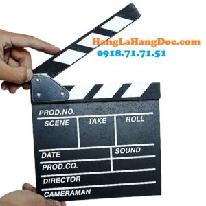 Bảng clapper board đạo cụ quay phim, trang trí độc đáo (20x20cm)