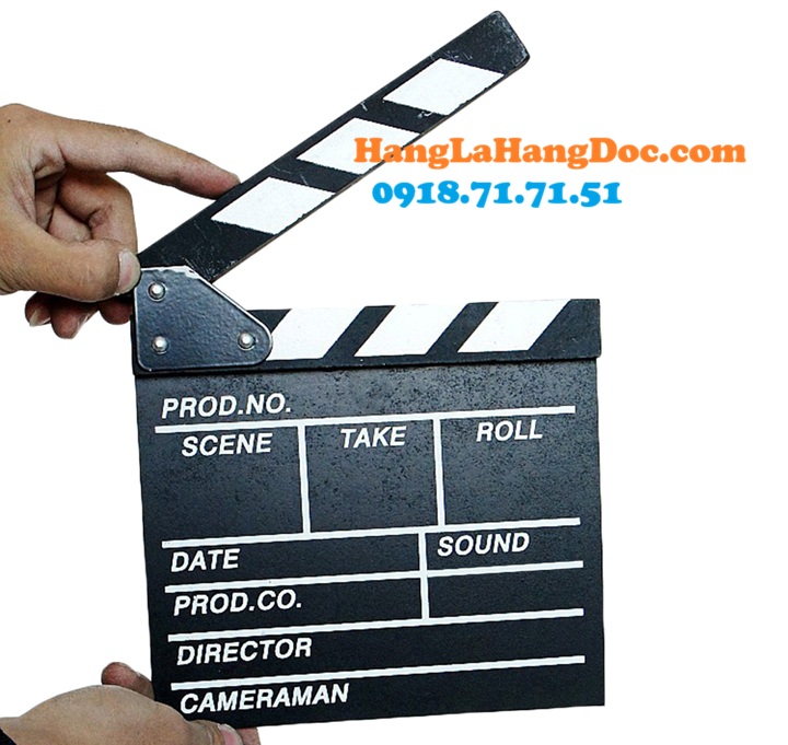 Bảng clapper board đạo cụ quay phim, trang trí độc đáo (20x20cm)