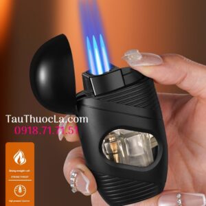 Bật lửa 3 tia khò (Jet flame) hút cigar HL-05 có dao cắt