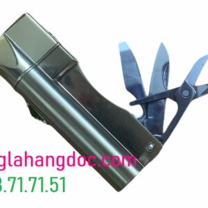 Bật lửa đa năng Fangfang 5 in 1 có đèn pin, dao, kép, giũa