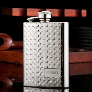 Bi đông rượu inox Honest 4oz (120ml) caro