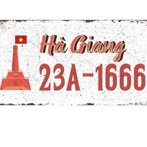 Biển số 64 tỉnh thành Việt Nam trang trí tường quán cafe bar, quán nhậu