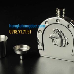 Bình inox 304 đựng rượu hình móng ngựa độc đáo