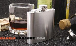 Bình inox mini Hip Flask chứa rượu Whisky 5oz (148ml)
