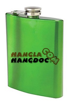 Bình rượu inox 5oz cổ điển ngũ sắc: xanh lá, xanh dương, tím, đỏ, vàng