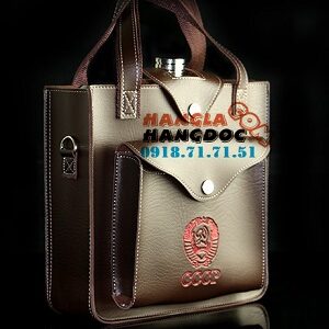 Bình rượu inox CCCP túi da 108oz (3.2 lít)